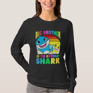 Big Brother Of The Birthday Shark Bro Matching Fam T-Shirt