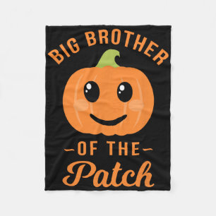 Big Brother Of The Patch - Pumpkin Family Hallowee Fleece Blanket