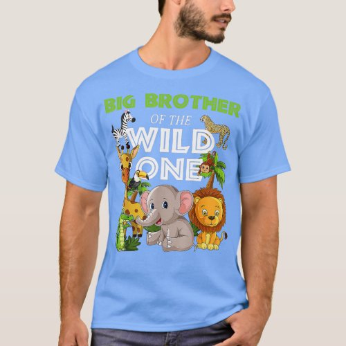 Big Brother Of the Wild One Zoo Birthday 1st Safar T_Shirt