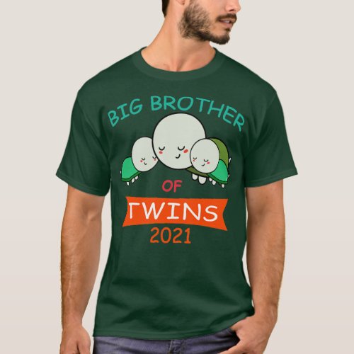 Big Brother of Twins 2021 Turtle Twin  T_Shirt