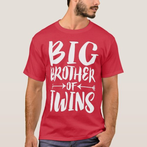 Big Brother Of Twins New Brother Sibling  T_Shirt