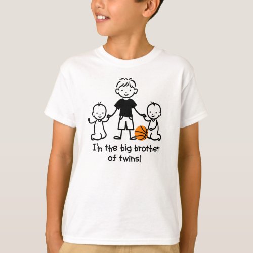 Big Brother of Twins _ Stick Figures T_Shirt