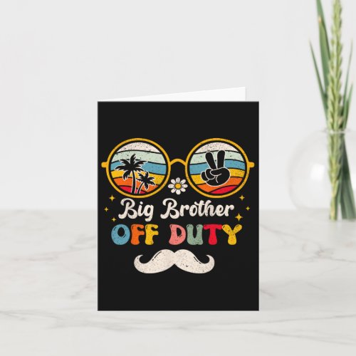 Big Brother Off Duty Sungles Beach Sunset Summer  Card