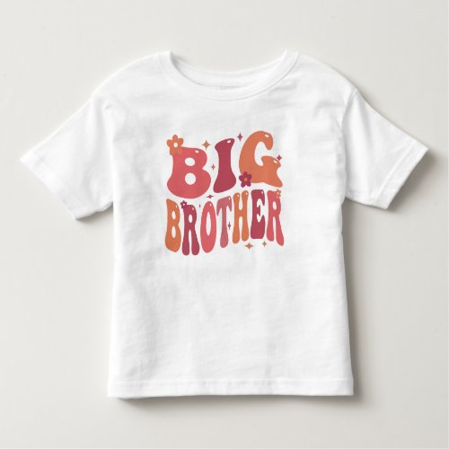 Big Brother Orange Groovy Fall  Toddler T_shirt