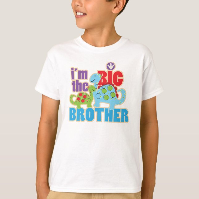 Big Brother personalized dinosaur shirt toddler (Front)