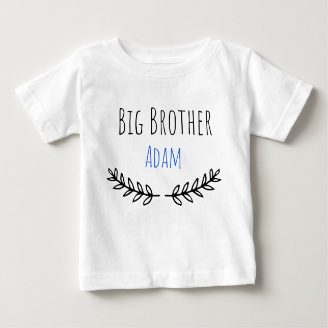 Big brother Personalized  name Baby T-Shirt (Front)