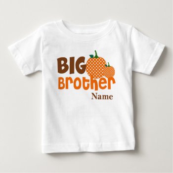 Big Brother Pumpkin Personalized Shirt by mybabytee at Zazzle