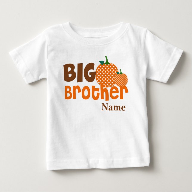 Big Brother Pumpkin Personalized Shirt (Front)