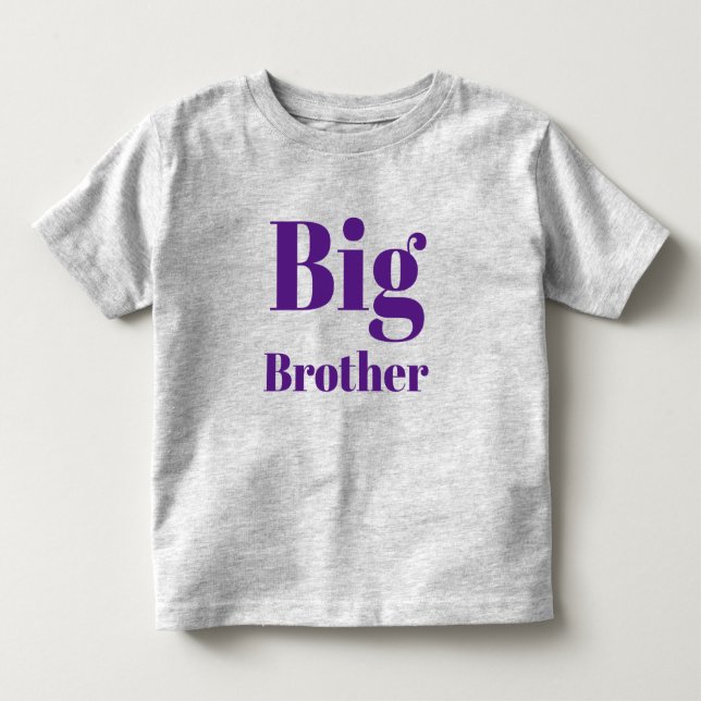 Big Brother purple letters cute Toddler T-shirt (Front)