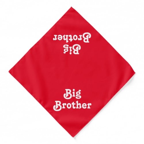 Big Brother red white cute dog pet Bandana