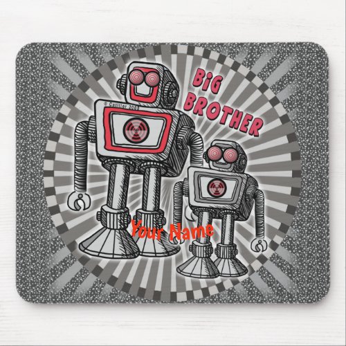 Big Brother Robot  custom name Mouse Pad