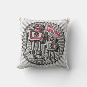 Big Brother Robot  Throw Pillow