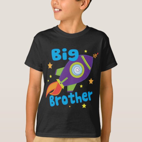 Big Brother Rocket Ship Sibling Sets T_Shirt