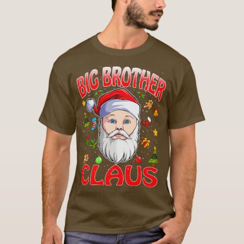 Big Brother Santa Claus Christmas Matching Costume T_Shirt