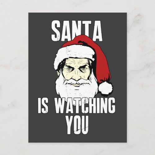 Big Brother Santa Claus Is Watching You Holiday Postcard