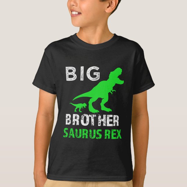 Big Brother Saurus Rex Shirt Funny Dino T-shirt (Front)