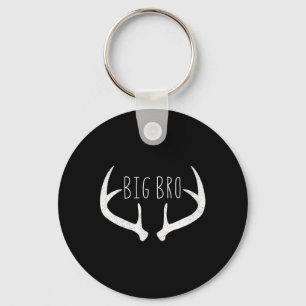 Big Brother Shirt - Boys Deer Antlers Hunting Keychain