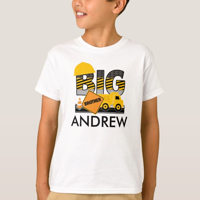 Big Brother Shirt | Construction | Sibling Shirt (Front)