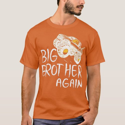 Big Brother Shirt Monster Truck for Boys Youth 
