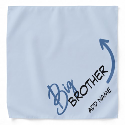 Big brother simple typography light blue  bandana