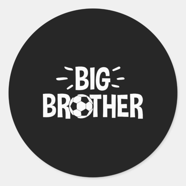 Big Brother Soccer  Classic Round Sticker (Front)