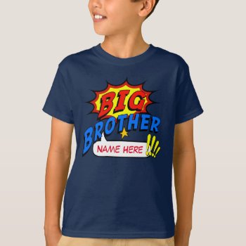 Big Brother Superhero Custom T-shirt by StargazerDesigns at Zazzle