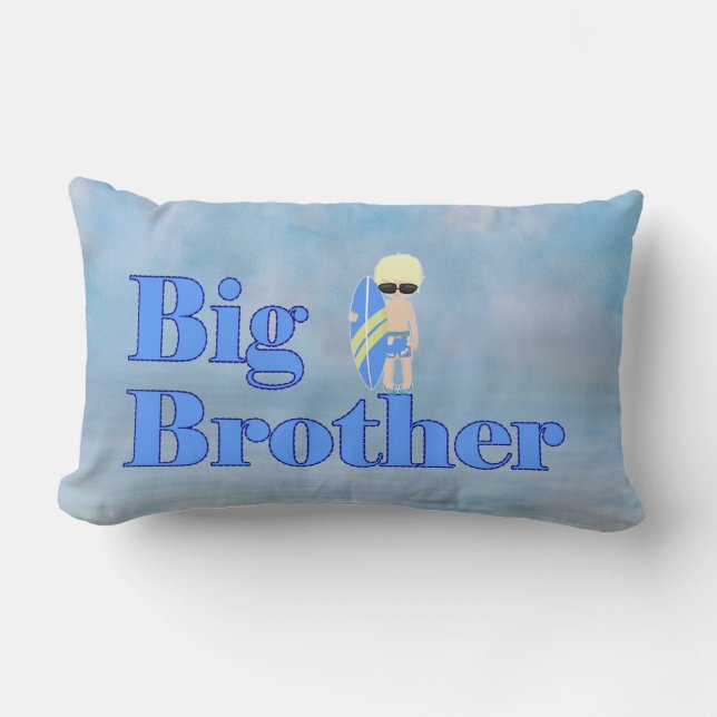 Big Brother Surfer Dude Lumbar Pillow (Front)