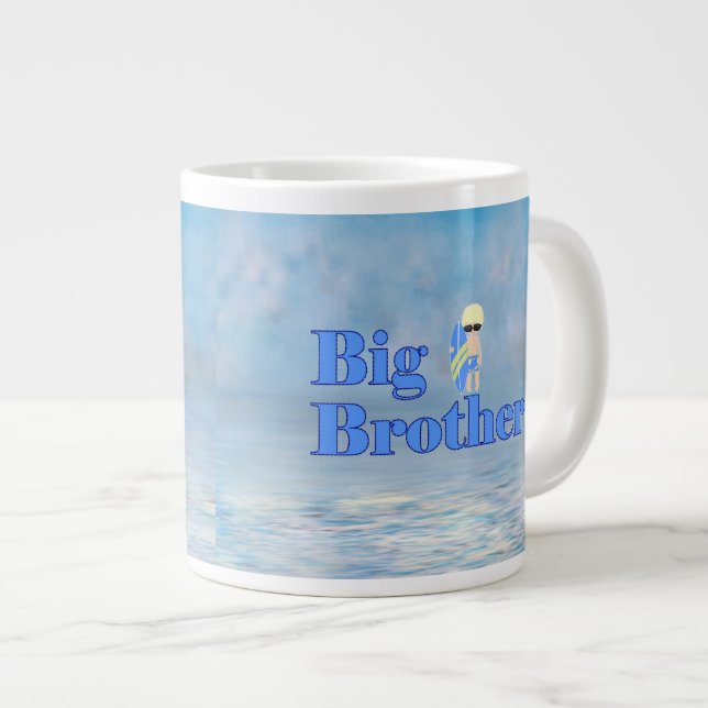 Big Brother Surfer Dude Sibling  Giant Coffee Mug (Front Right)