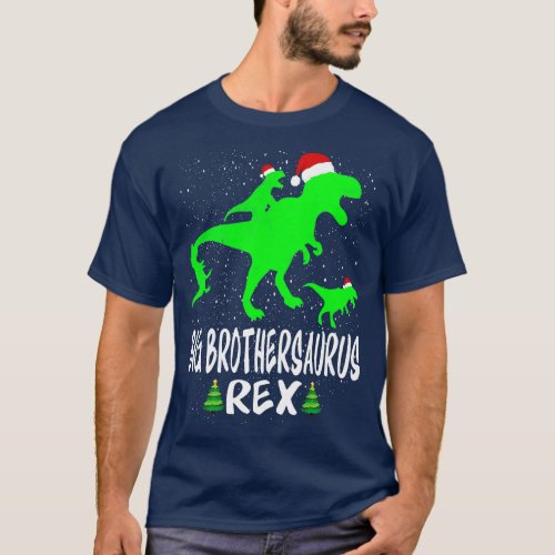 Big Brother T Rex Matching Family Christmas Dinosa T_Shirt