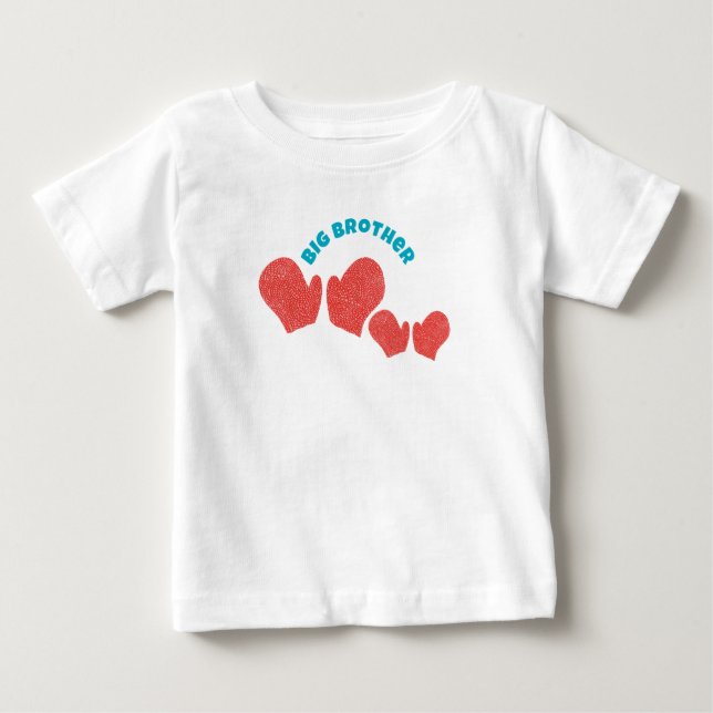 Big Brother Tee - Red MIttens Theme (Front)