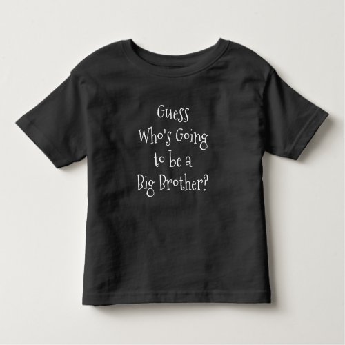 Big Brother Text Personalized Black Toddler T_shirt