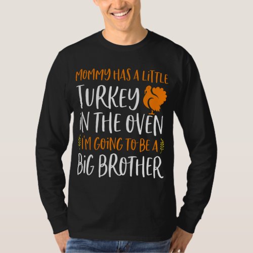 Big Brother Thanksgiving Pregnancy Announcement Fa T_Shirt