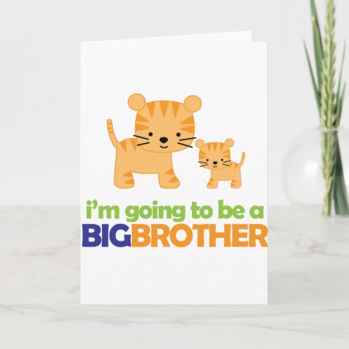 Big Brother Tiger T_shirt Pregnancy Announcement