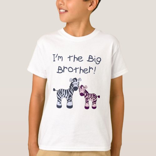 Big Brother to a little sister Zebra t_shirt