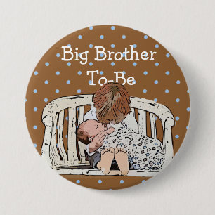 Big Brother to-be Baby Shower Button