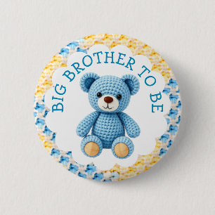 Big Brother to Be Boy's Baby Shower Button