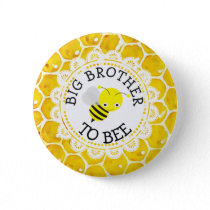 Big Brother to Bee Baby Shower Button