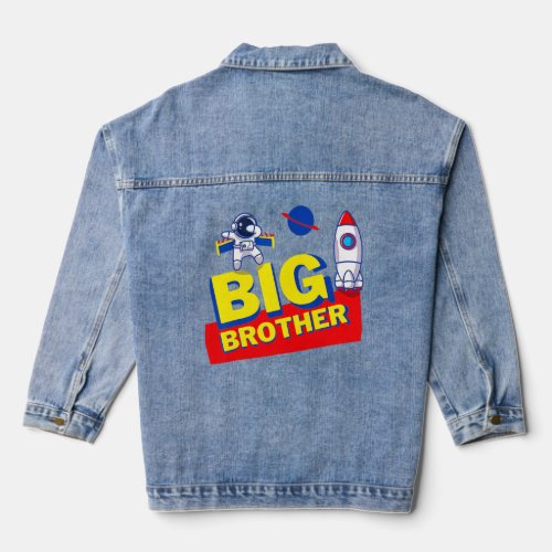 Big Brother Toddler Outfit Birthday Gift For Astro Denim Jacket