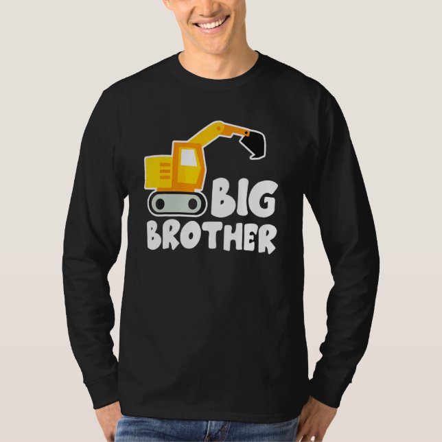 Big Brother Tractor Toddler Excavator Cute T-Shirt (Front)