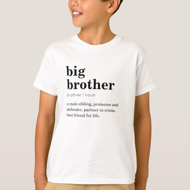 Big Brother Tshirts - Definition Dictionary Simple (Front)