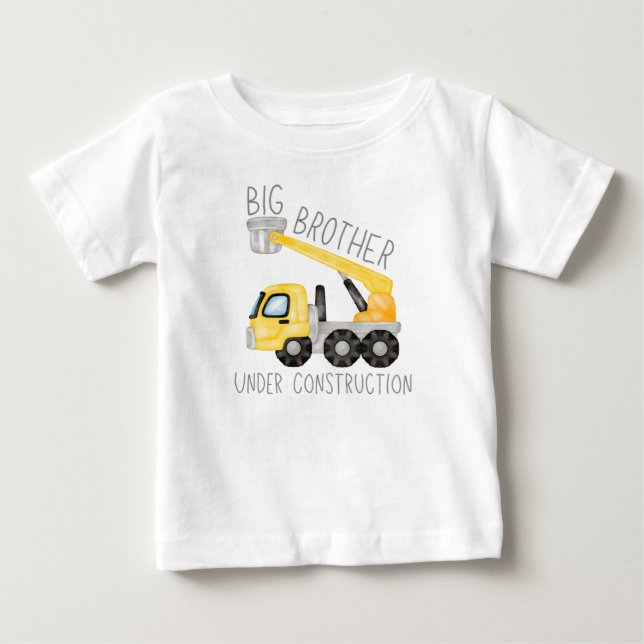 Big Brother Under Construction, Brother Digger Baby T-Shirt (Front)
