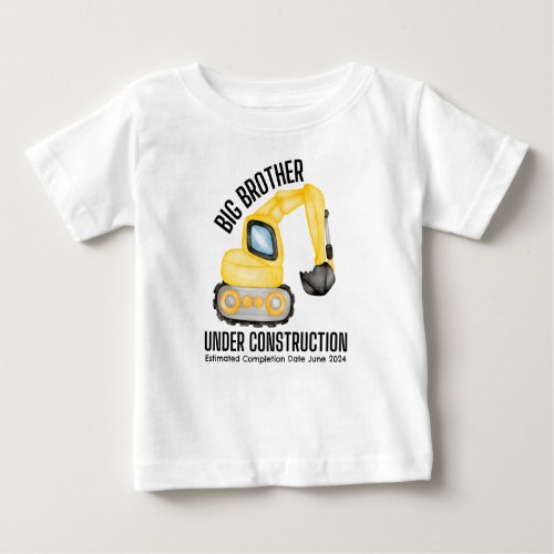 Big Brother Under Construction  Brother Digger Baby T_Shirt
