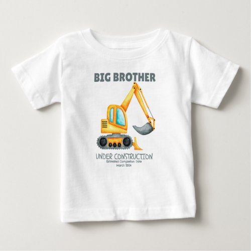 Big Brother Under Construction Estimated Date  Baby T_Shirt