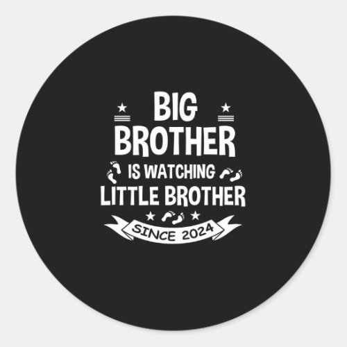 Big Brother Watching Little Brother 2024 Baby Classic Round Sticker