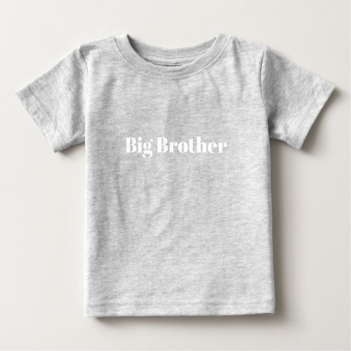Big Brother white custom name text cute Baby T_Shirt