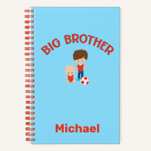 Big Brother with Baby Brother Personalized Name Notebook