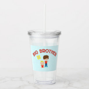 Big Brother with Baby Sister Personalized Acrylic Tumbler