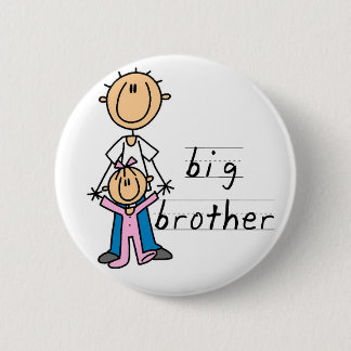 Big Brother with Baby Sister Tshirts and Gifts Pinback Button