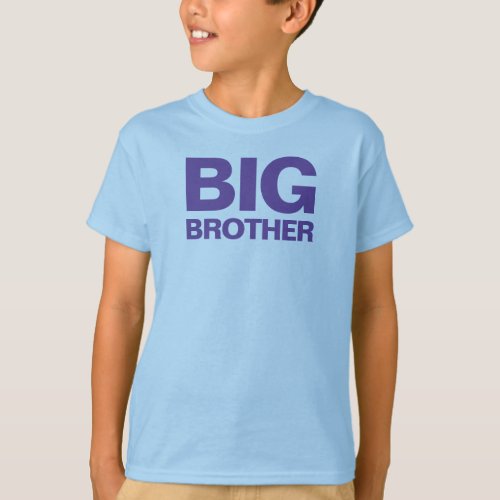 Big Brother Wording on a Boys T_Shirt