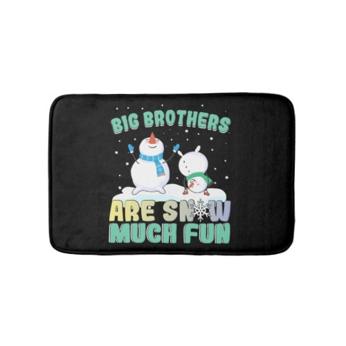 Big Brothers are Snow Much Fun _ Holiday Snowman Bath Mat